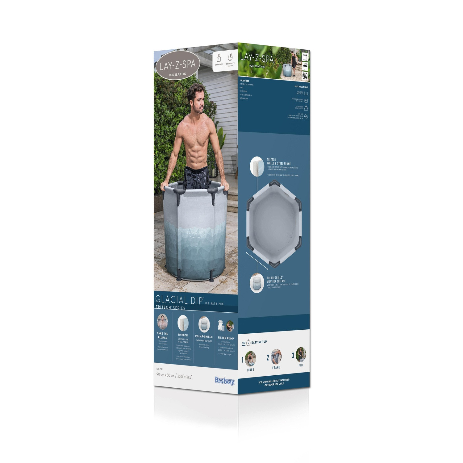 Lay-Z-Spa Eisbad Rund 90Cm