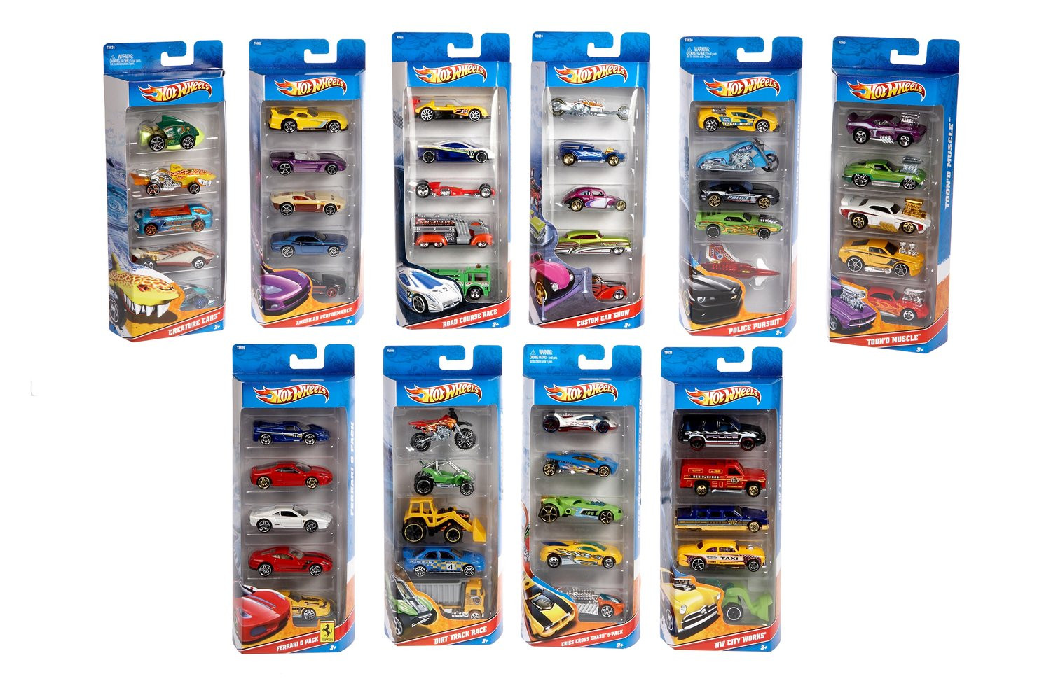 Pack De 5 Voitures De Base Hot Wheels
