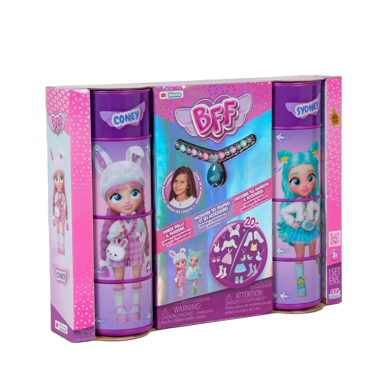 Pacote de 2 bonecas da moda Bff