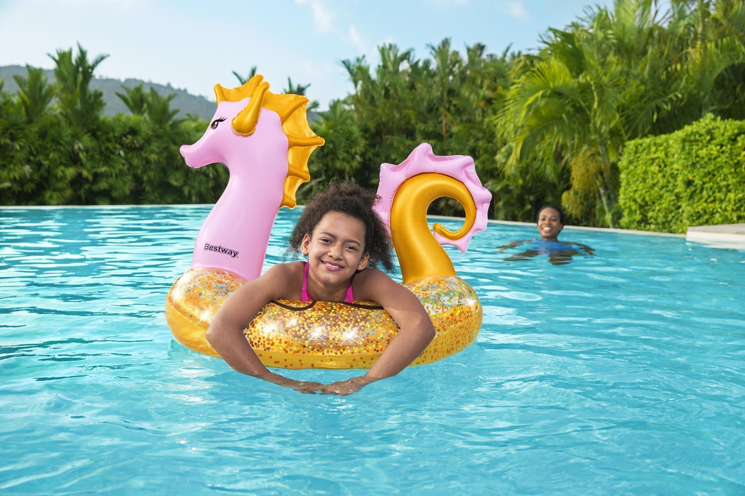 Glitzernder Seepferdchen-Schwimmring
