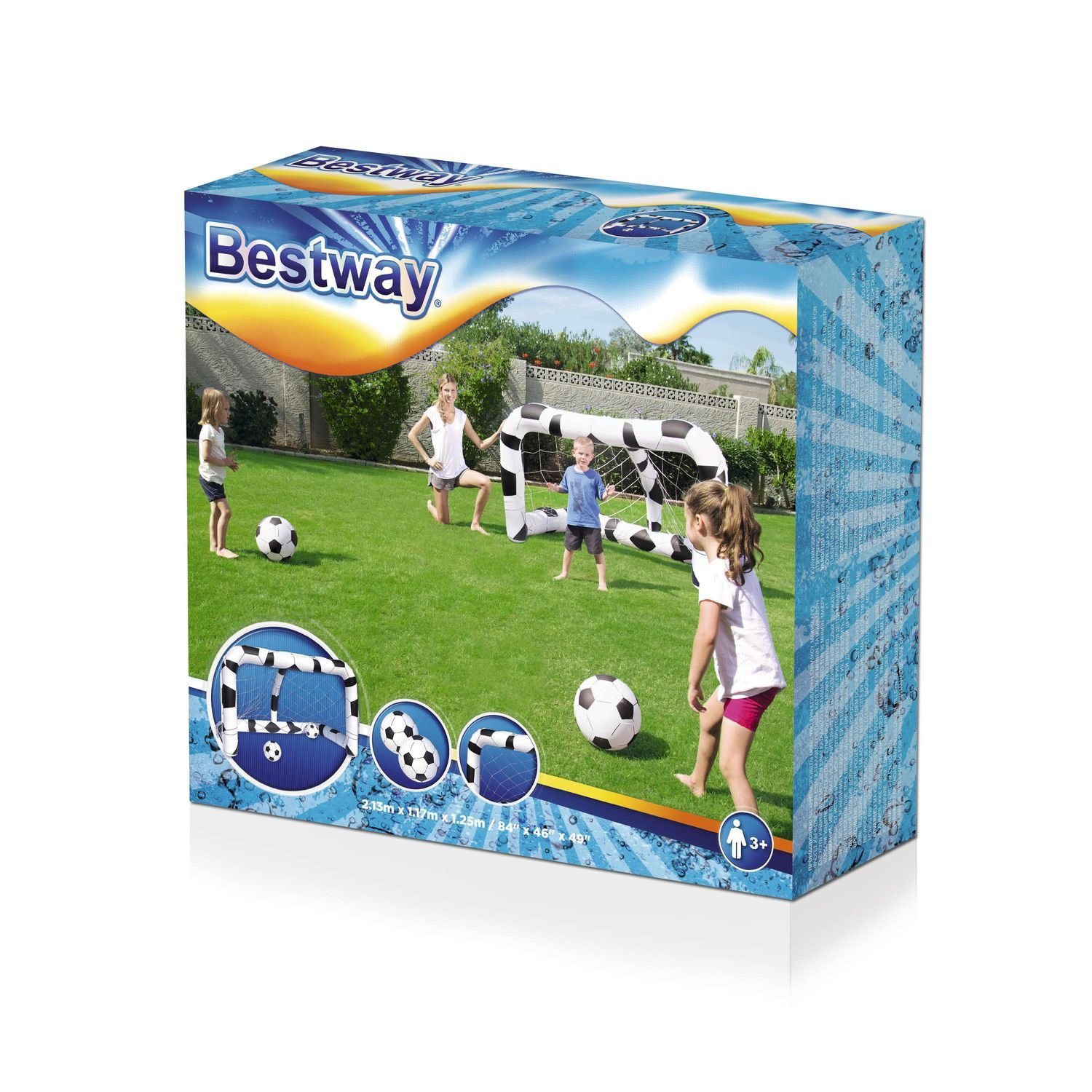 Opblaasbaar voetbalnet