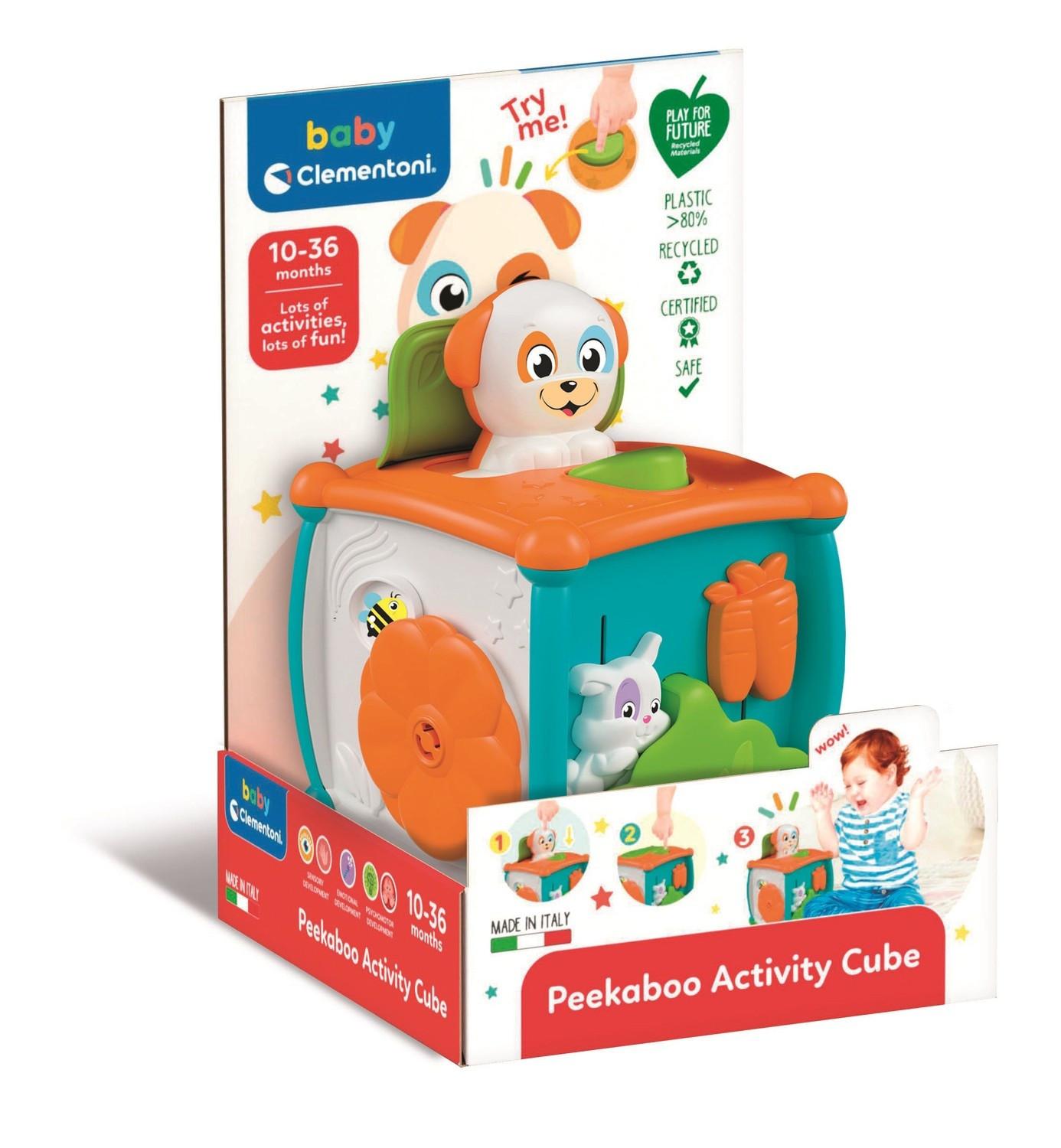 Clém. Cube d'activité Peckaboo