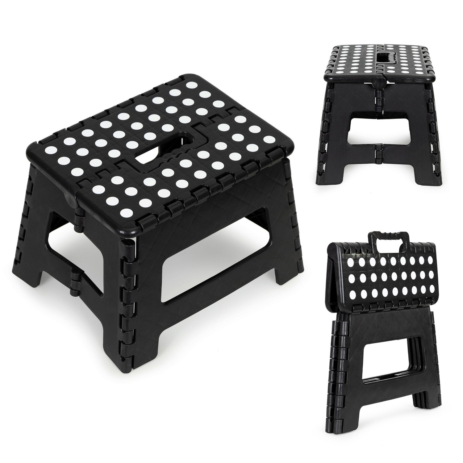 Folding stool, 1-step plastic stool, 22 cm