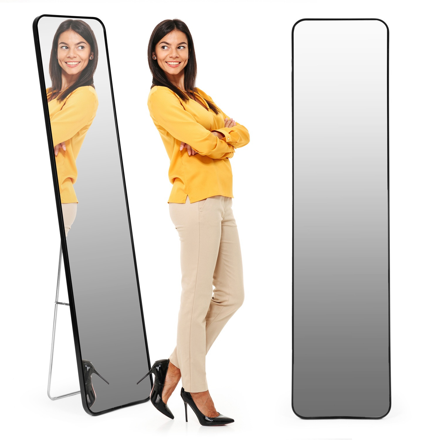 Large standing mirror with hanging function 159 cm