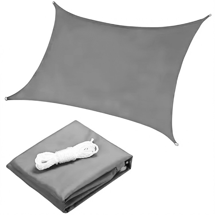 Waterproof square sail 3x3m - Gray canopy