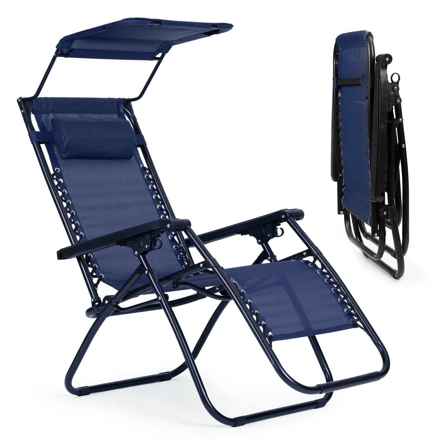 Adjustable garden bed with canopy - blue