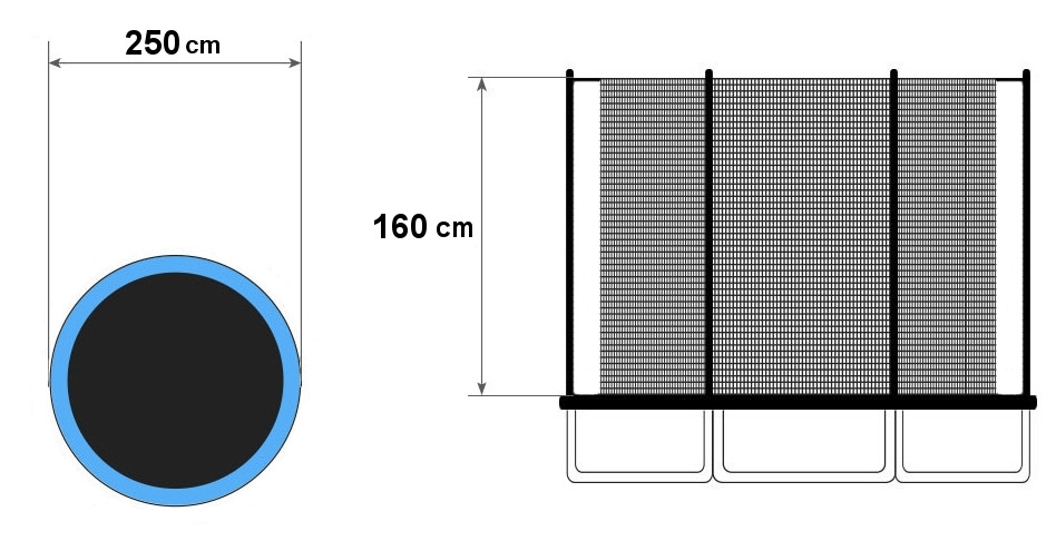 Trampoline net 8 FT - Durable and Waterproof