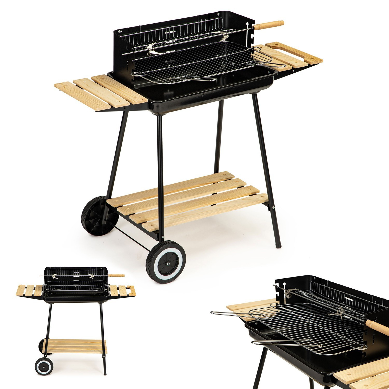 Stabiler Gartengrill mit verstellbarem Gitter