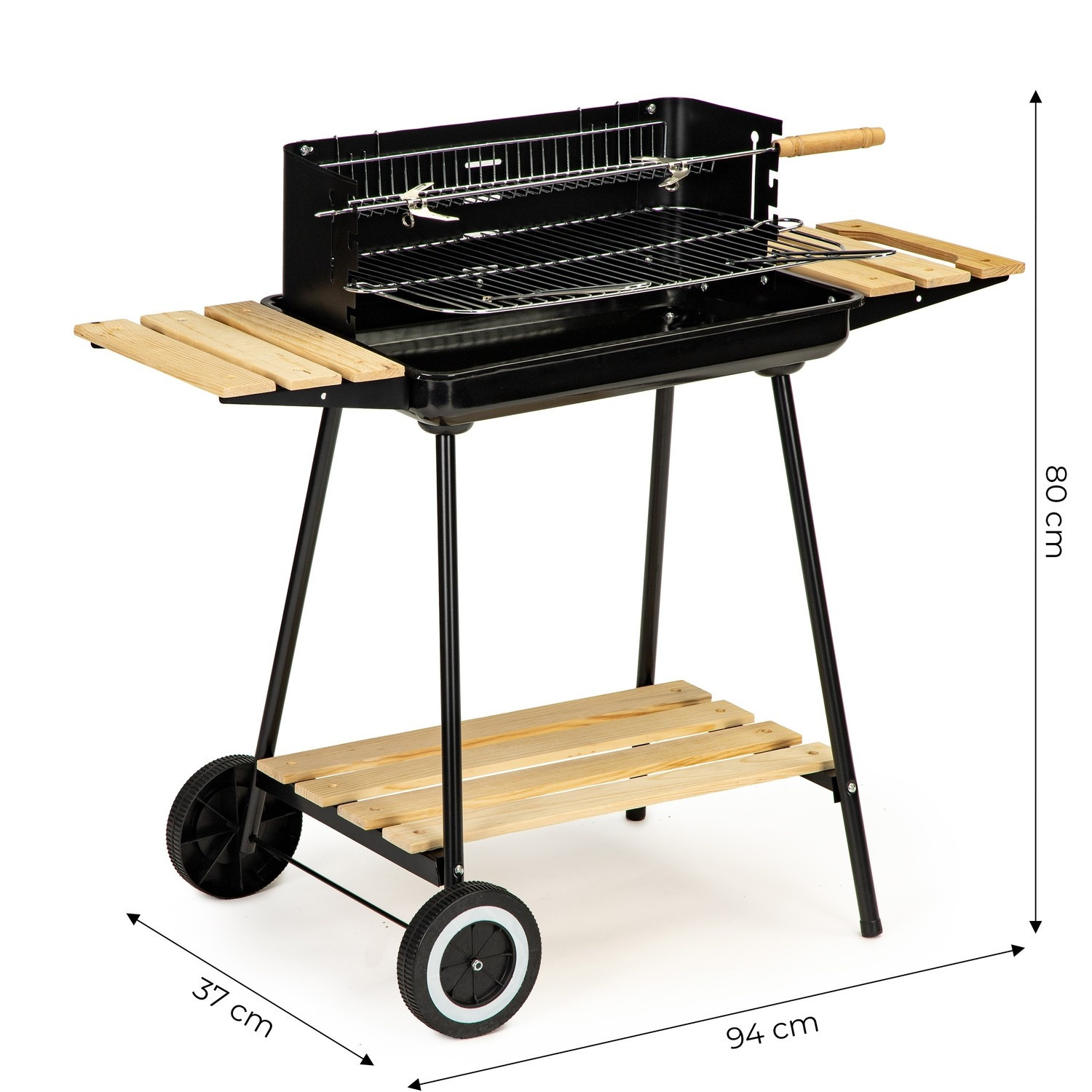 Stabiler Gartengrill mit verstellbarem Gitter