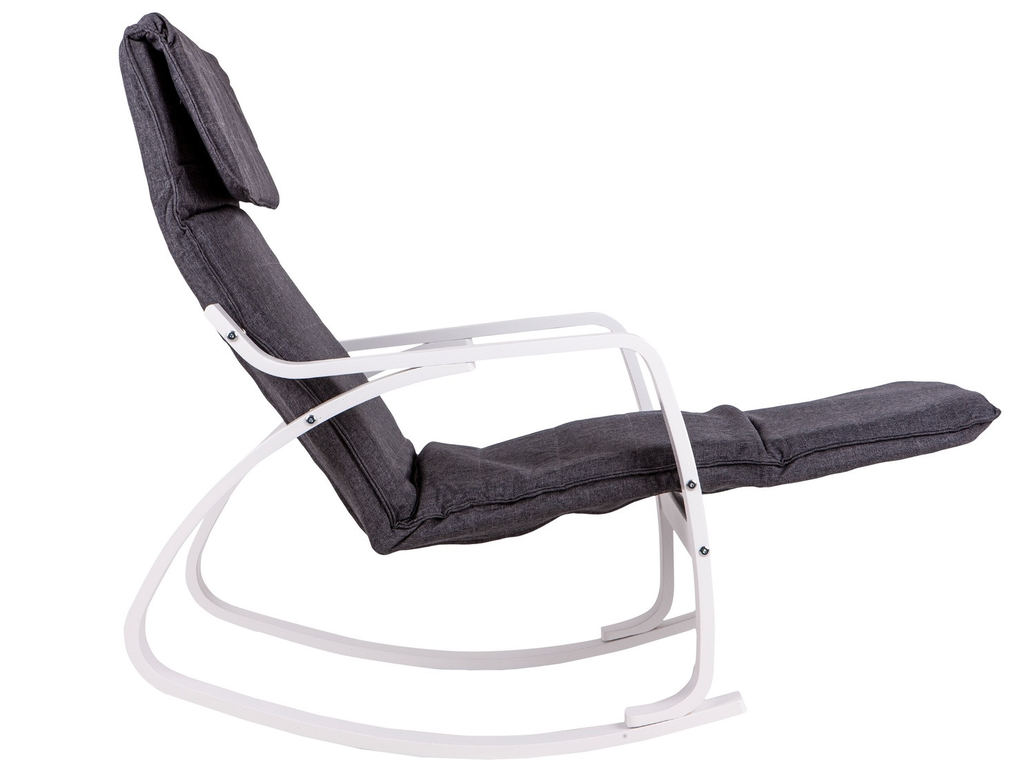 Cómoda mecedora con reposapiés y funda lavable.