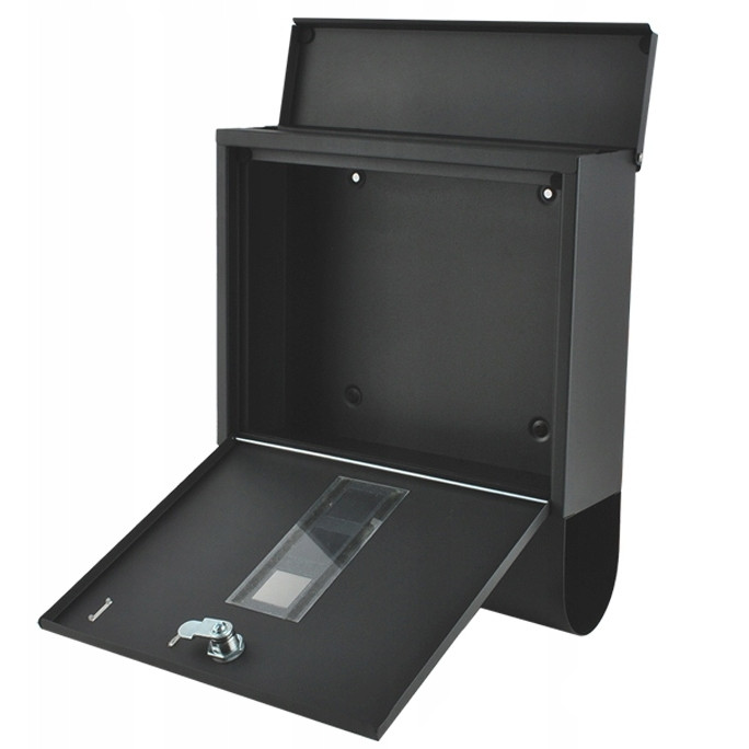 Galvanized Mailbox with Window and Newspaper Holder