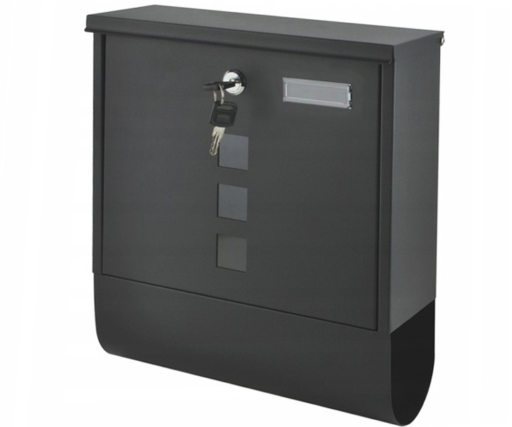 Galvanized Mailbox with Window and Newspaper Holder