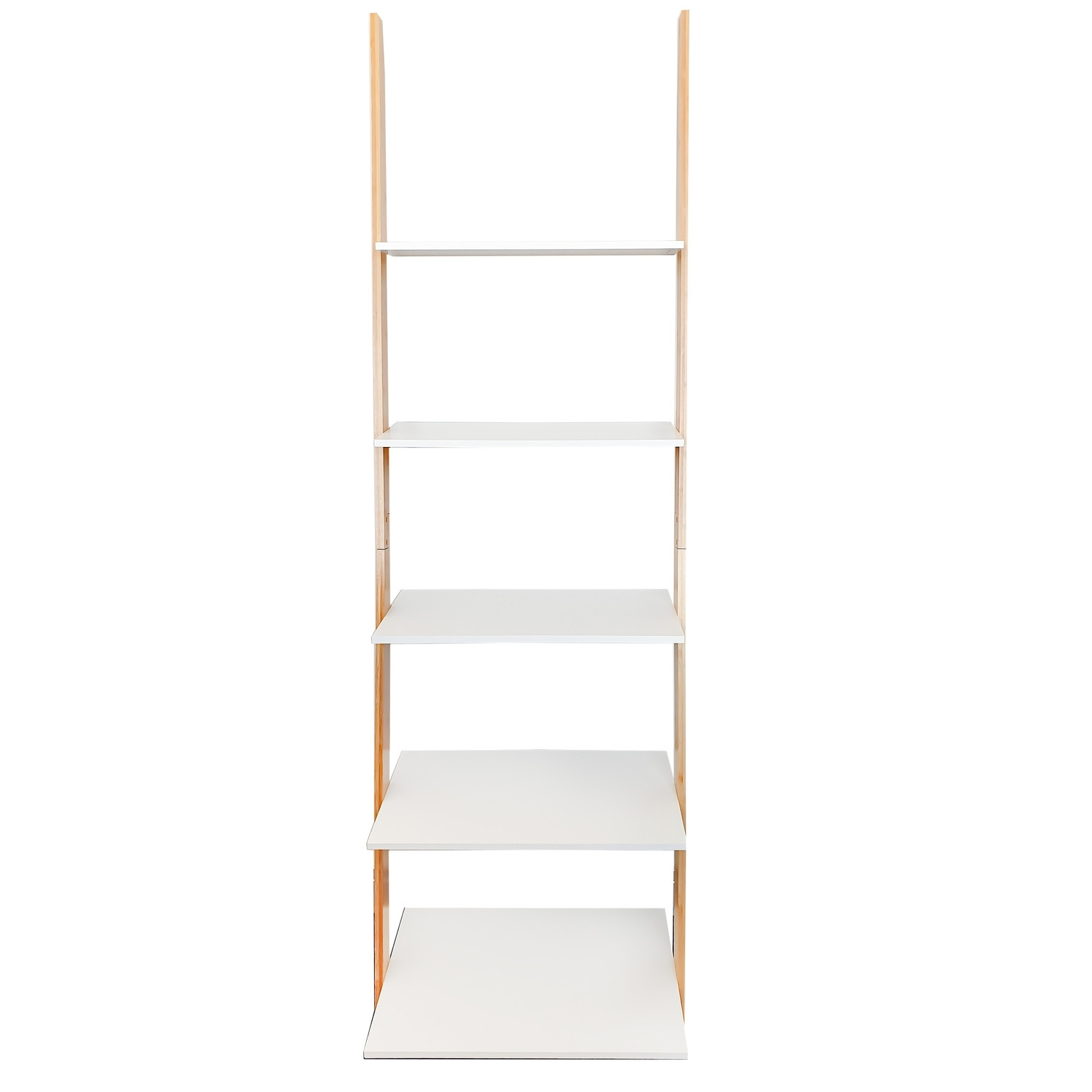 Libreria Step - 5 ripiani, design moderno, bambù/MDF