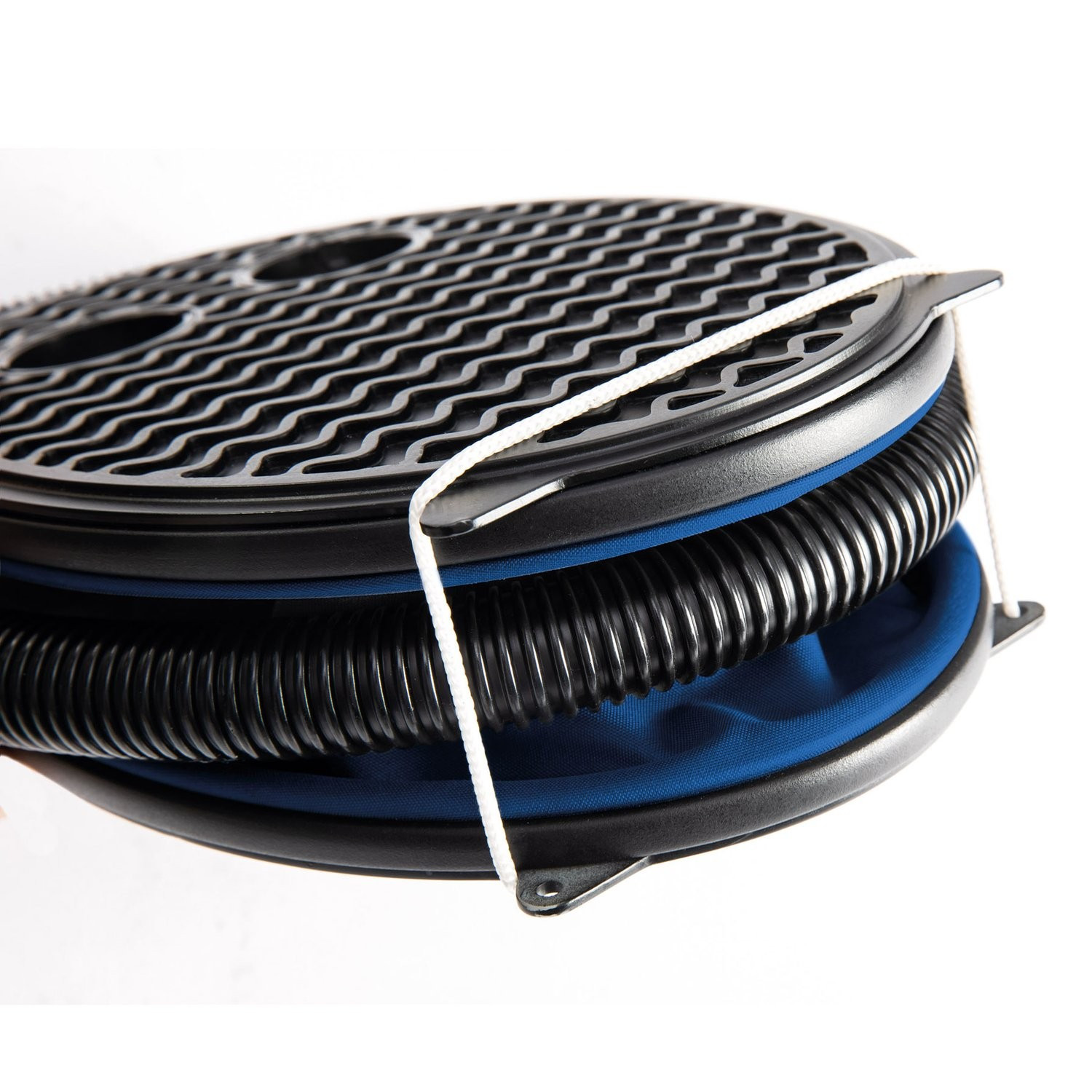 Foot pump with pump-down function and 3 nozzles