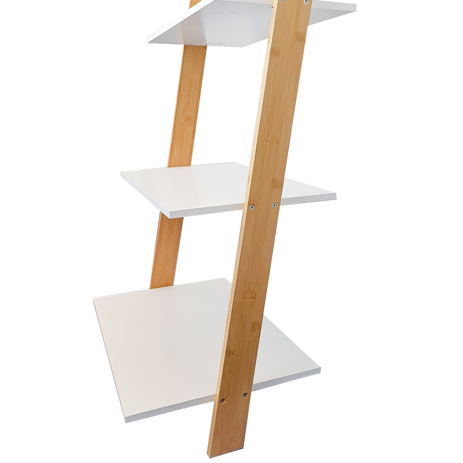 Libreria Step - 5 ripiani, design moderno, bambù/MDF