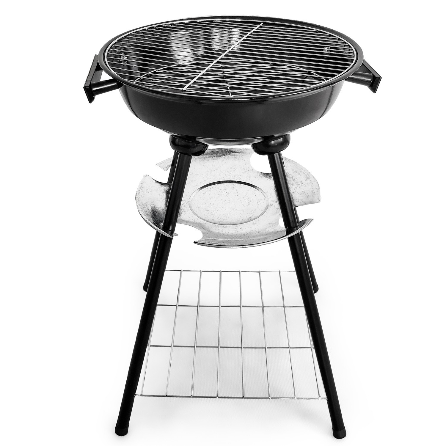 Robuster Gartengrill mit Ventilen und Ablage