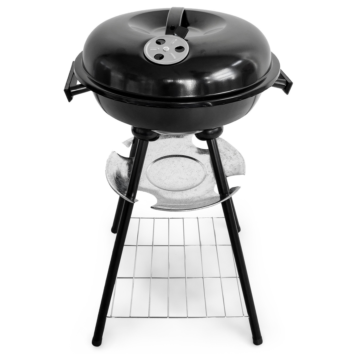 Robuster Gartengrill mit Ventilen und Ablage