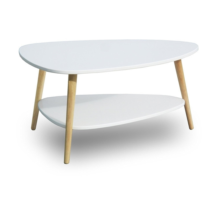 Table basse moderne : bois stable, surface de table spacieuse