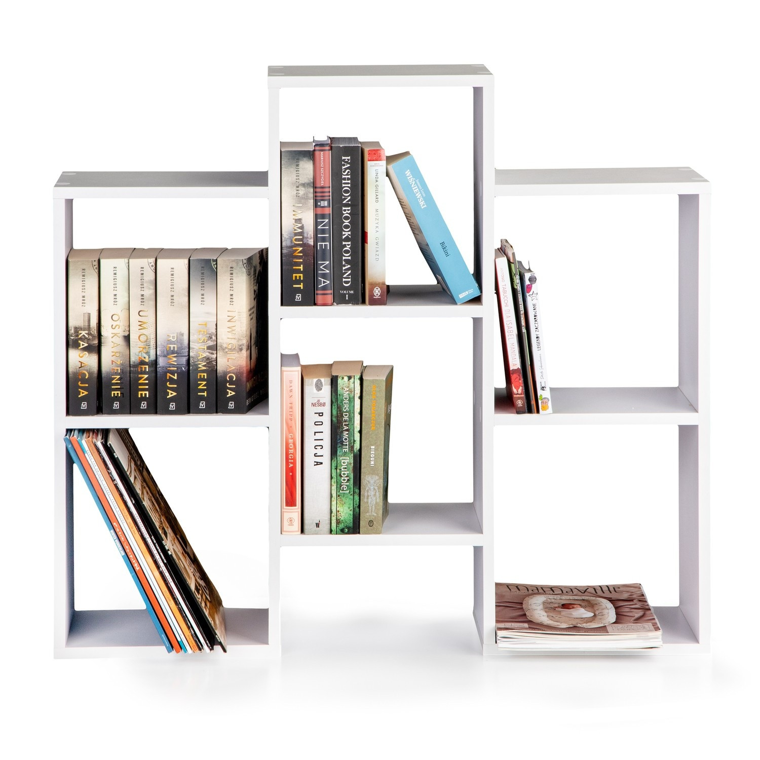 Bibliothèque blanche réversible – Durable et facile à assembler