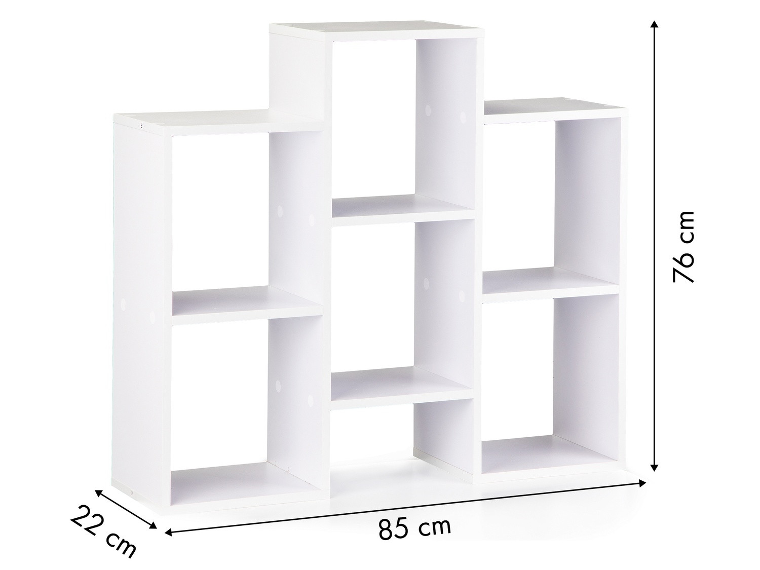Bibliothèque blanche réversible – Durable et facile à assembler
