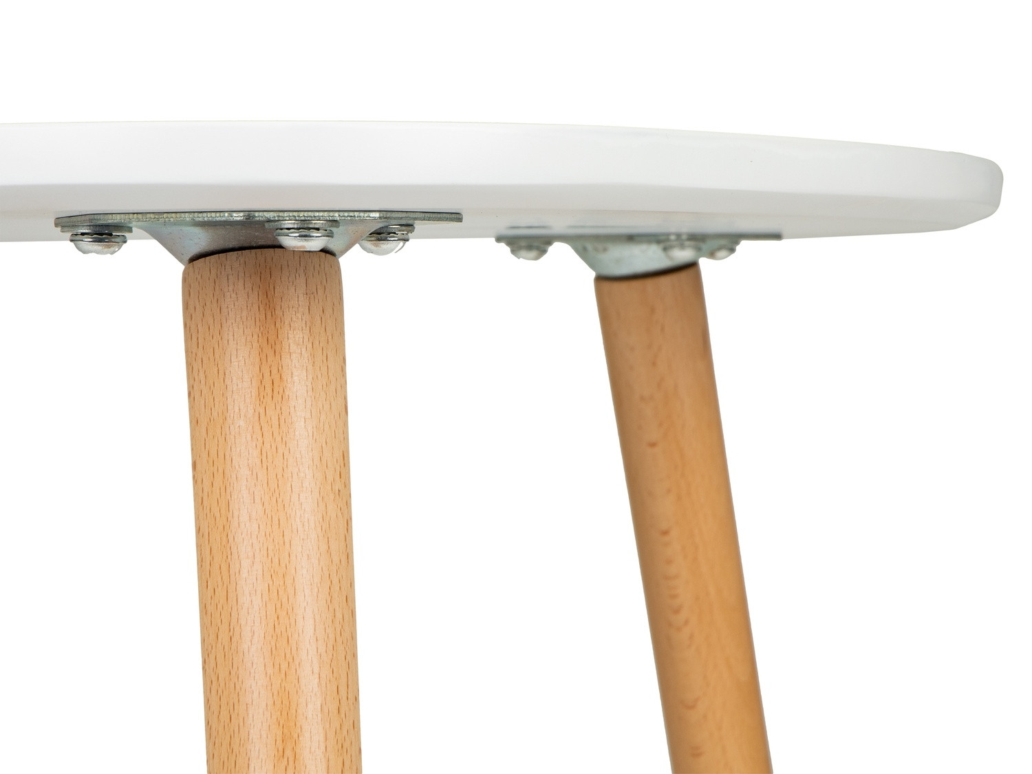 Table basse scandinave moderne, MDF blanc, stable