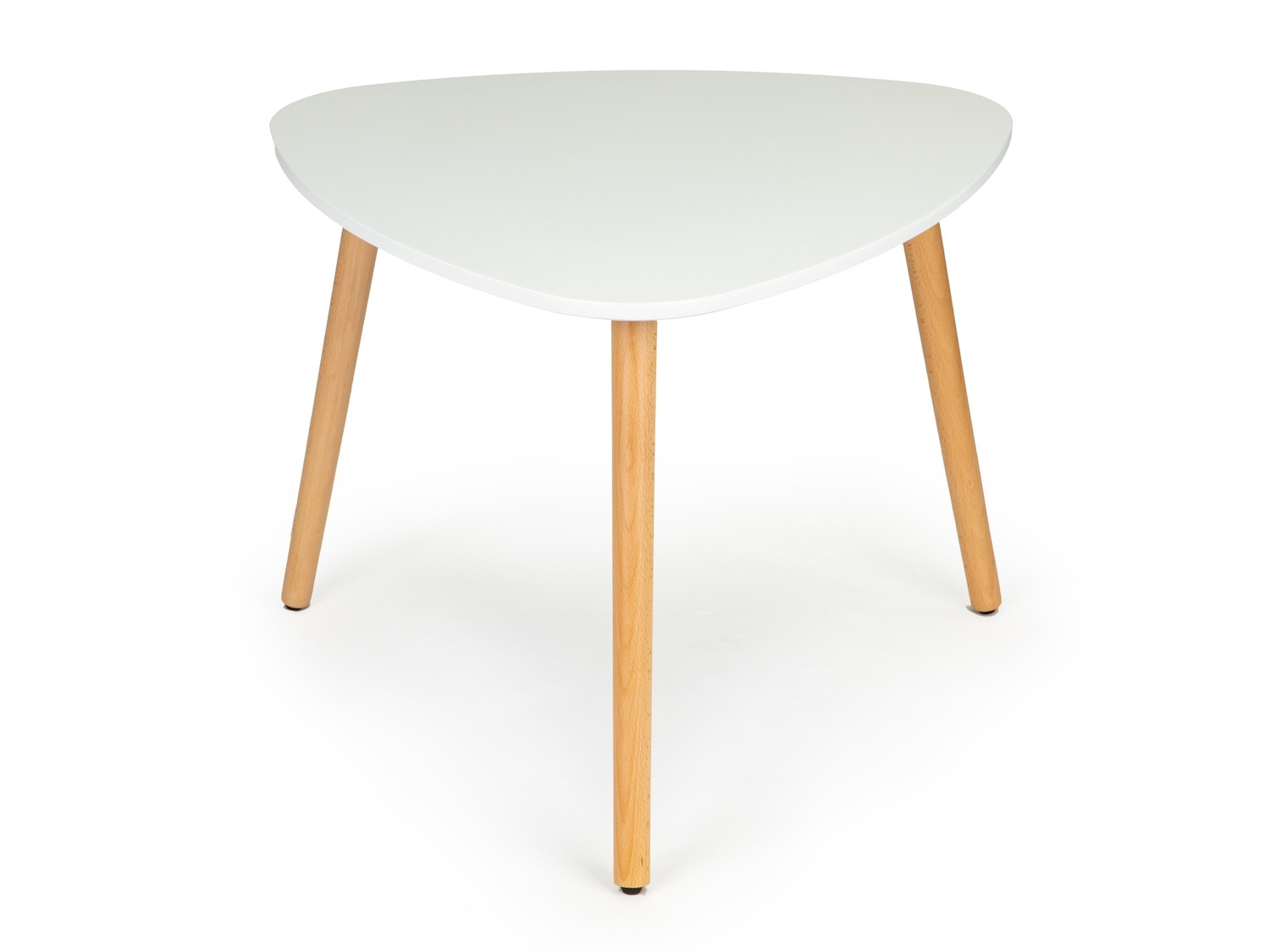 Table basse scandinave moderne, MDF blanc, stable