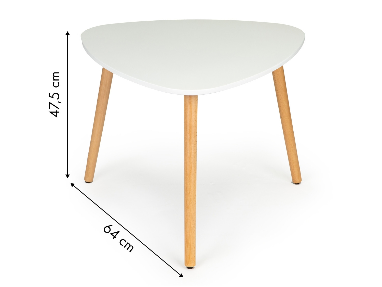 Modern Scandinavian Coffee Table, White MDF, Stable