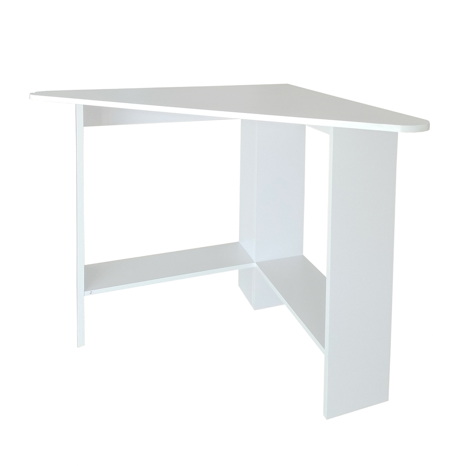 Mesa de canto moderna com prateleiras, resistente a manchas e arran...