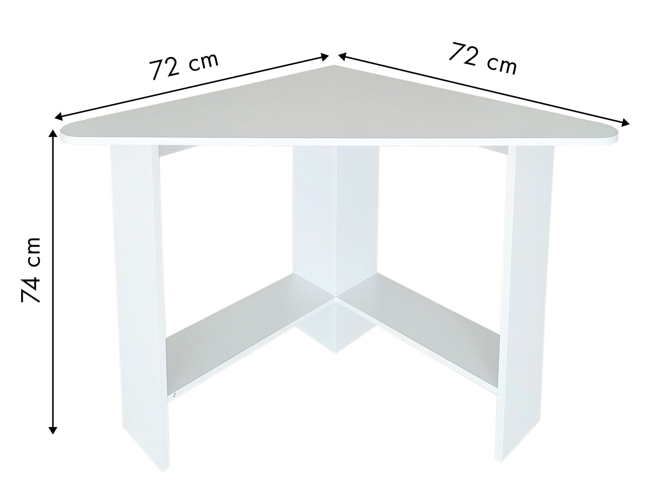Mesa de canto moderna com prateleiras, resistente a manchas e arran...