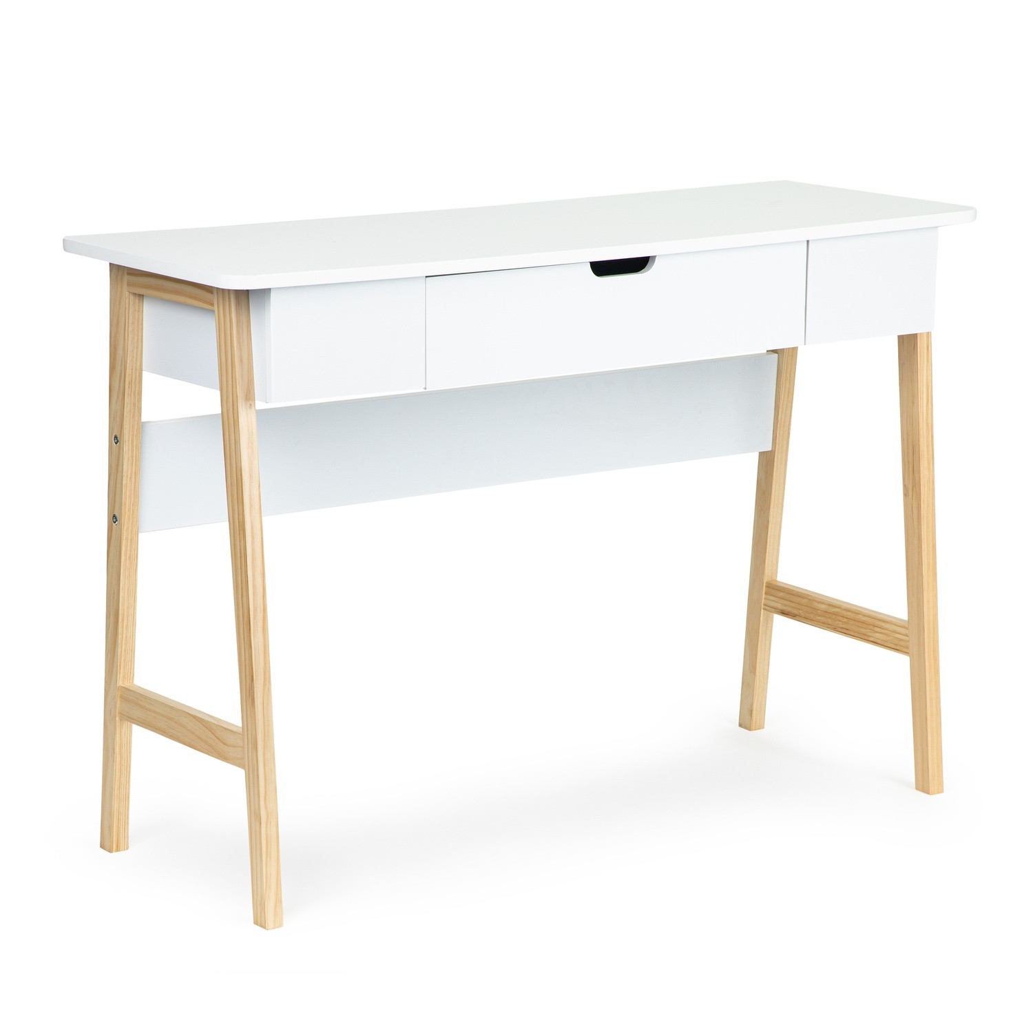 Mesa Multifuncional em Design Madeira e Branco