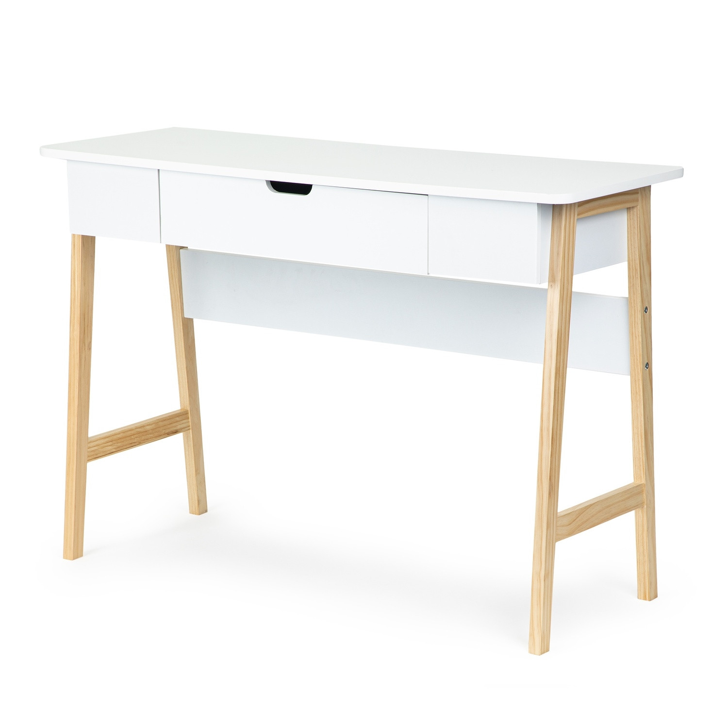 Multifunctioneel bureau in hout-wit design