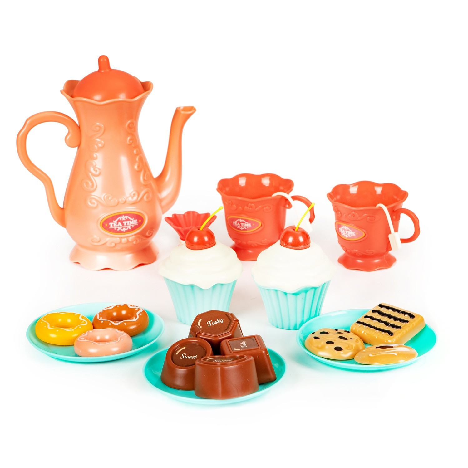 Birthday set with cake, fruit & tea set