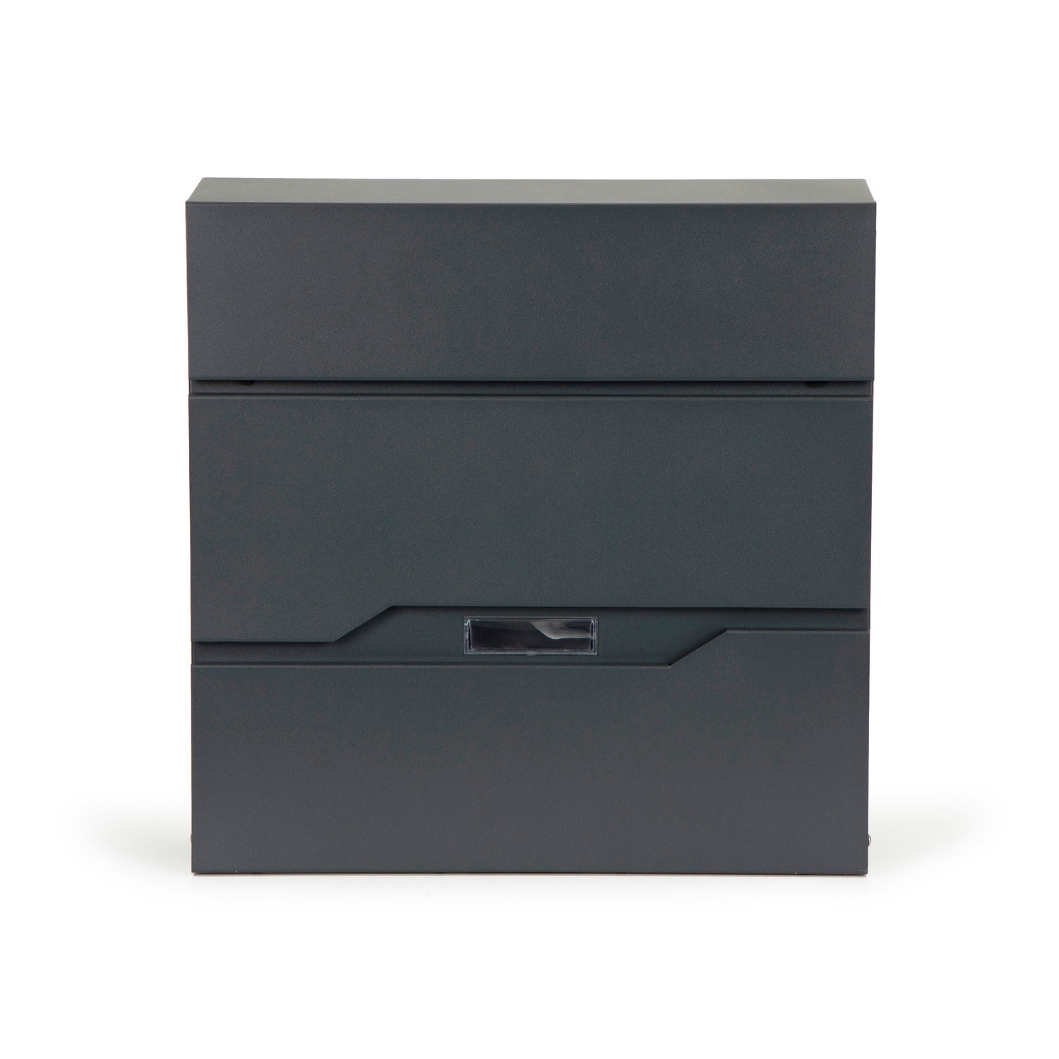 Galvanized Letterbox with Newspaper Compartment & Window
