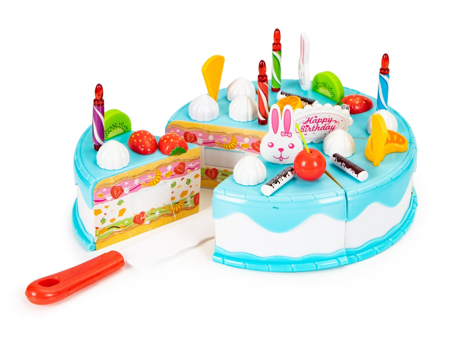 Cuttable Birthday Cake with Accessories Set
