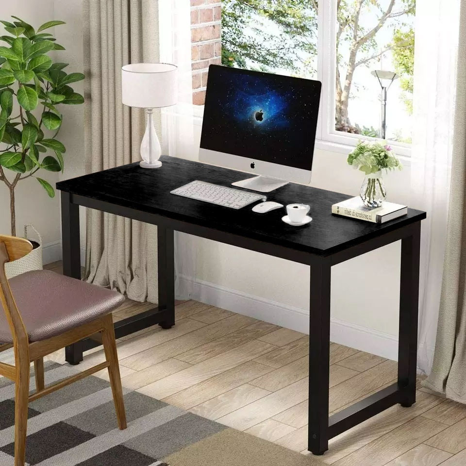 Laminated Computer Desk with Stable Metal Frame