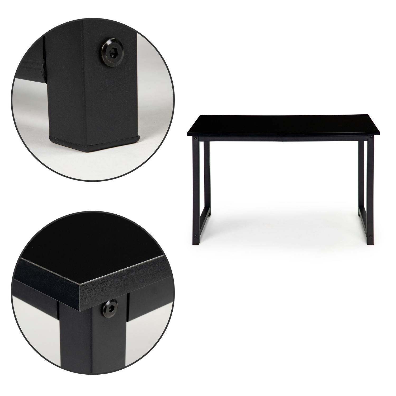Laminated Computer Desk with Stable Metal Frame