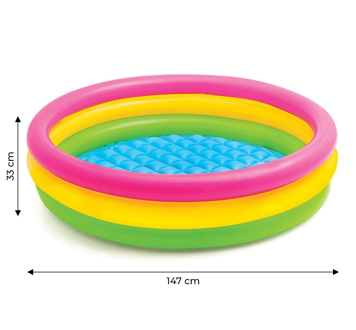 Rainbow colored Inflatable Children's Pool 147 cm
