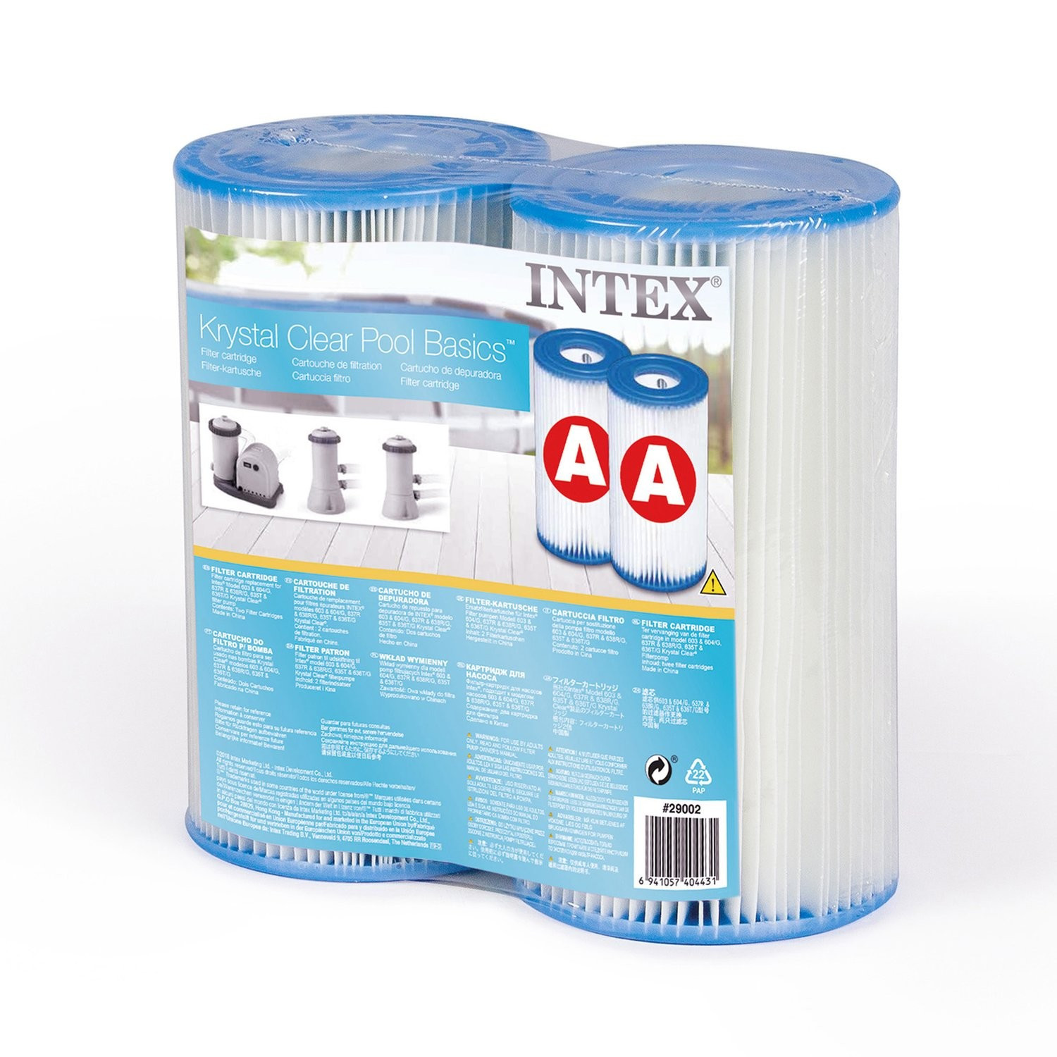 2-teiliger Poolpumpenfilter Typ A - 20 cm, 2er-Pack