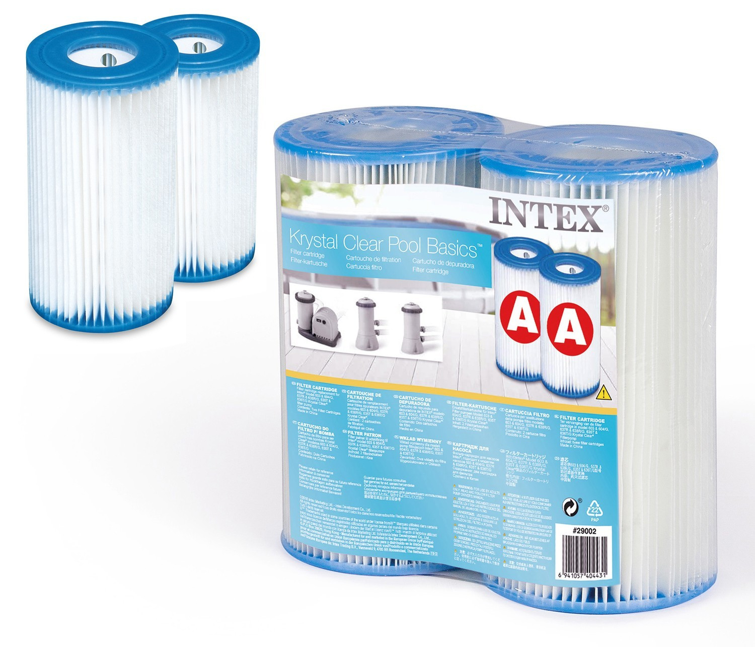 2-teiliger Poolpumpenfilter Typ A - 20 cm, 2er-Pack