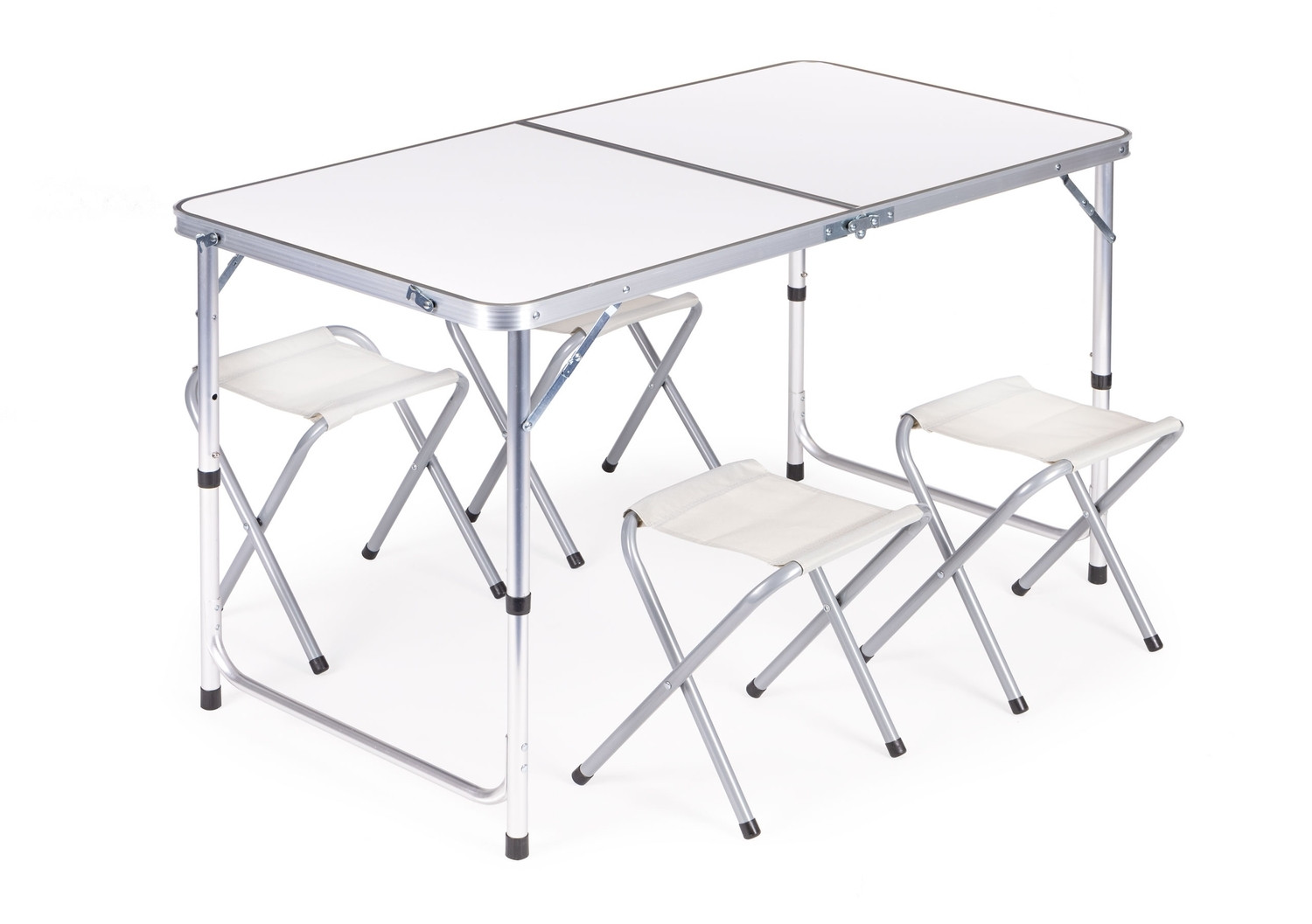 Compact Folding Camping Table with 4 Adjustable Chairs