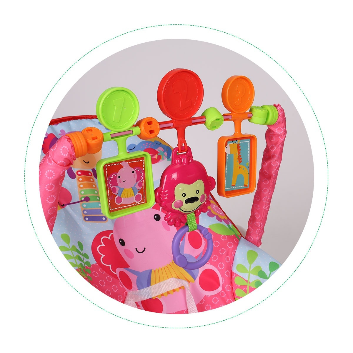 Rocker with Vibrations and Adjustable Backrest