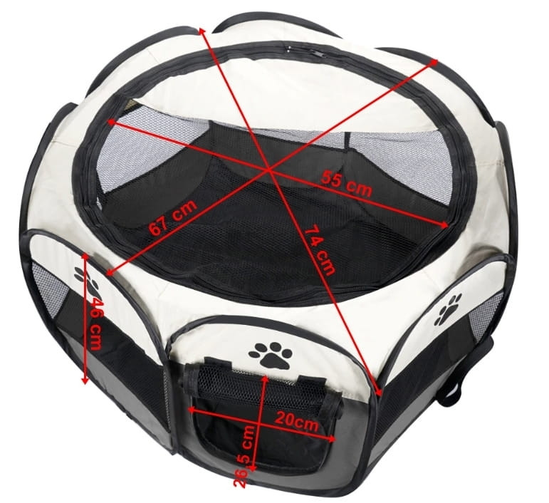 Collapsible Pet Playpen - Mesh Window, Flexible
