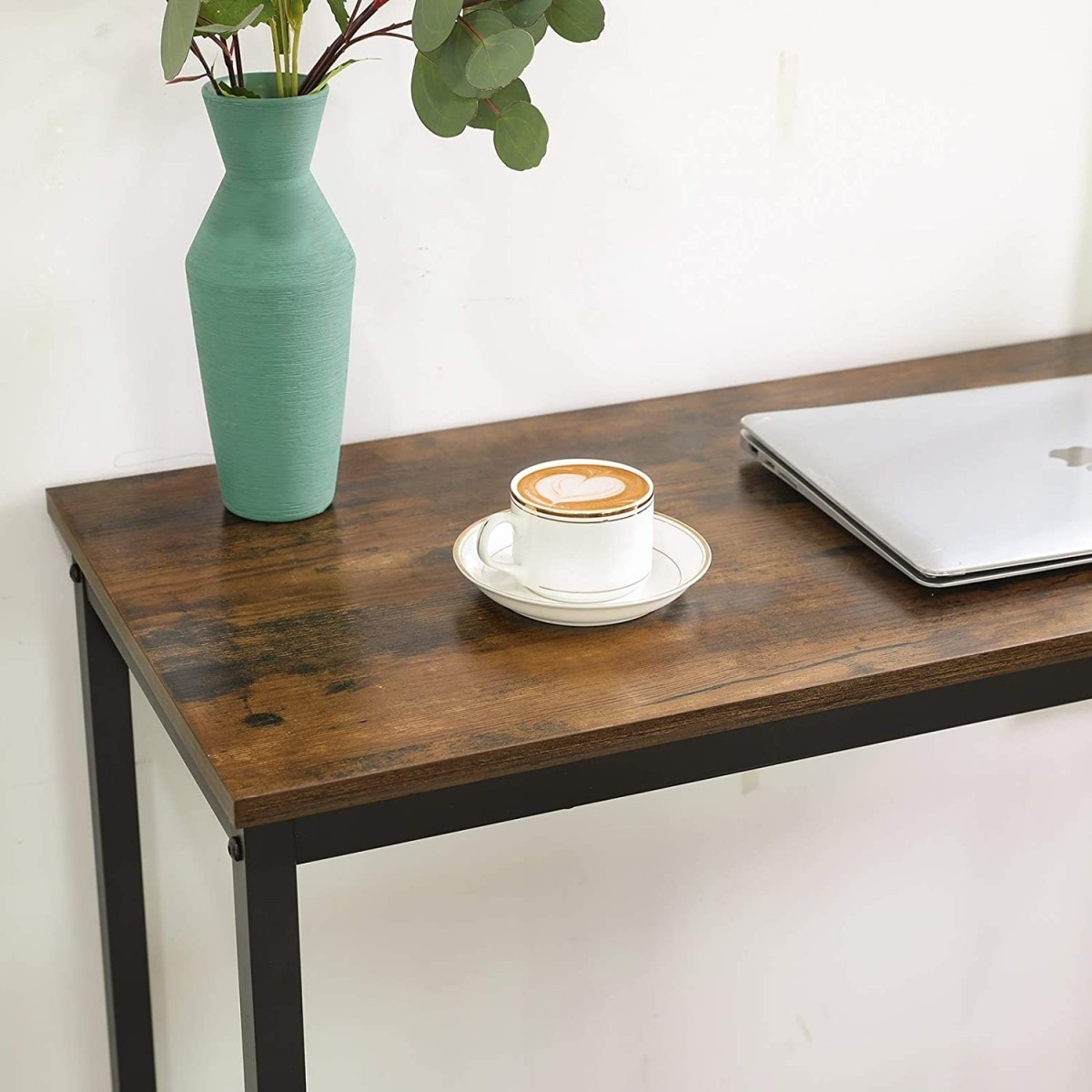 Rustic Bar Table with Stools, Steel Frame, For 4 Pers