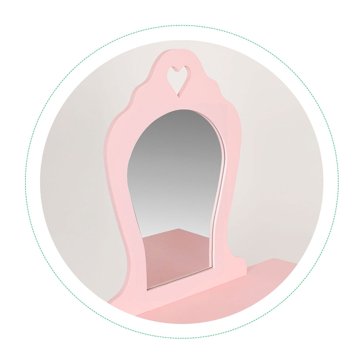 Charming Dressing Table with Mirror and Stool