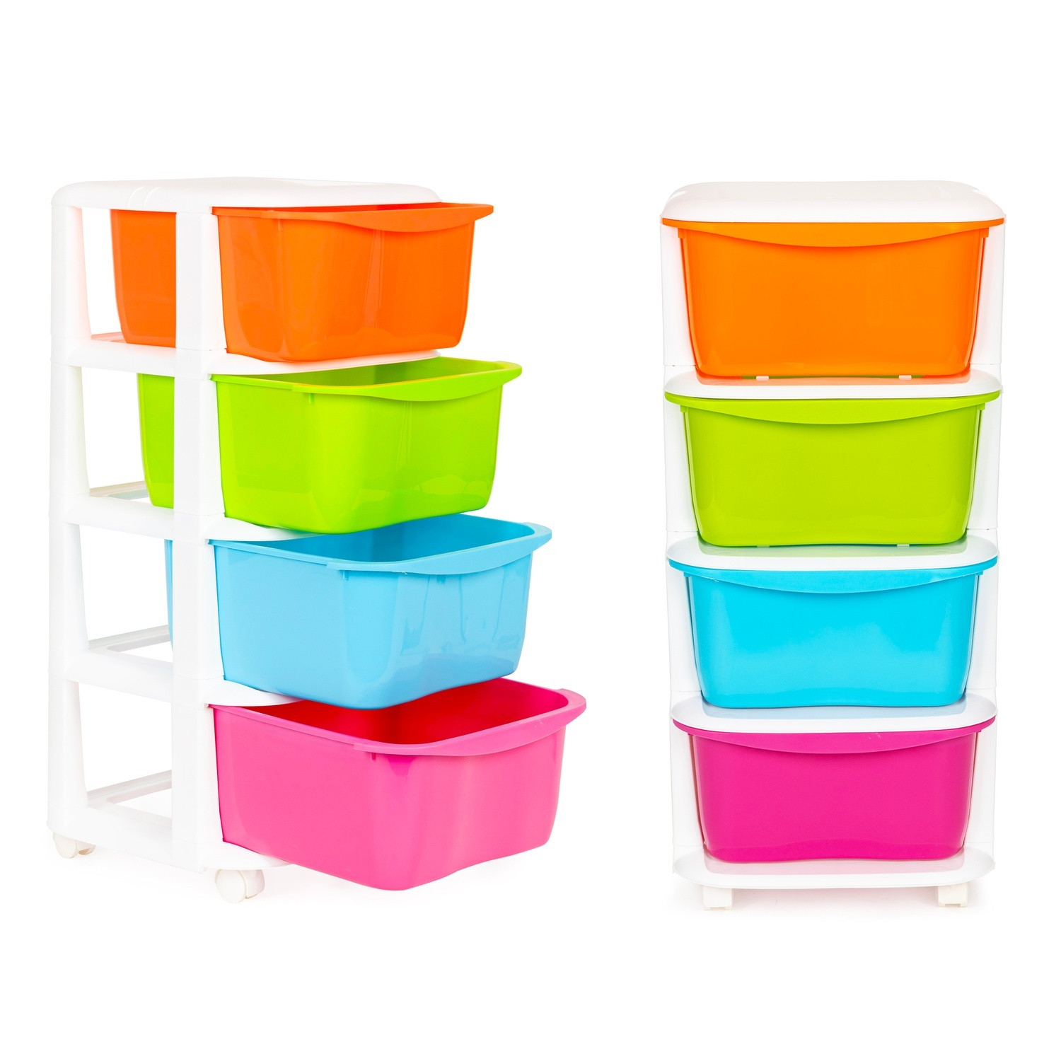 Scaffale per bambini con cassetti e ruote: semplice e sicuro