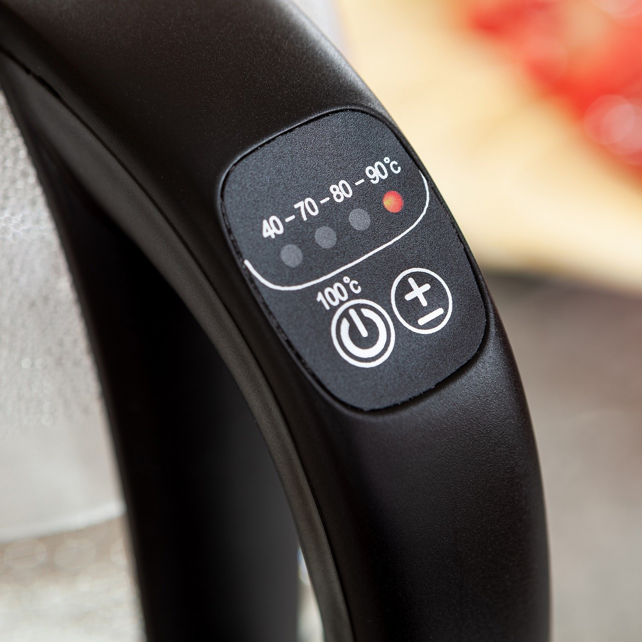 Black Kettle 1.7L LED, Temp control 2200W