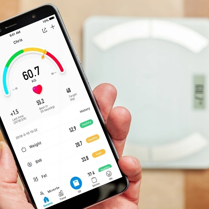 Personenwaage Bluetooth 12 Messparameter Smart