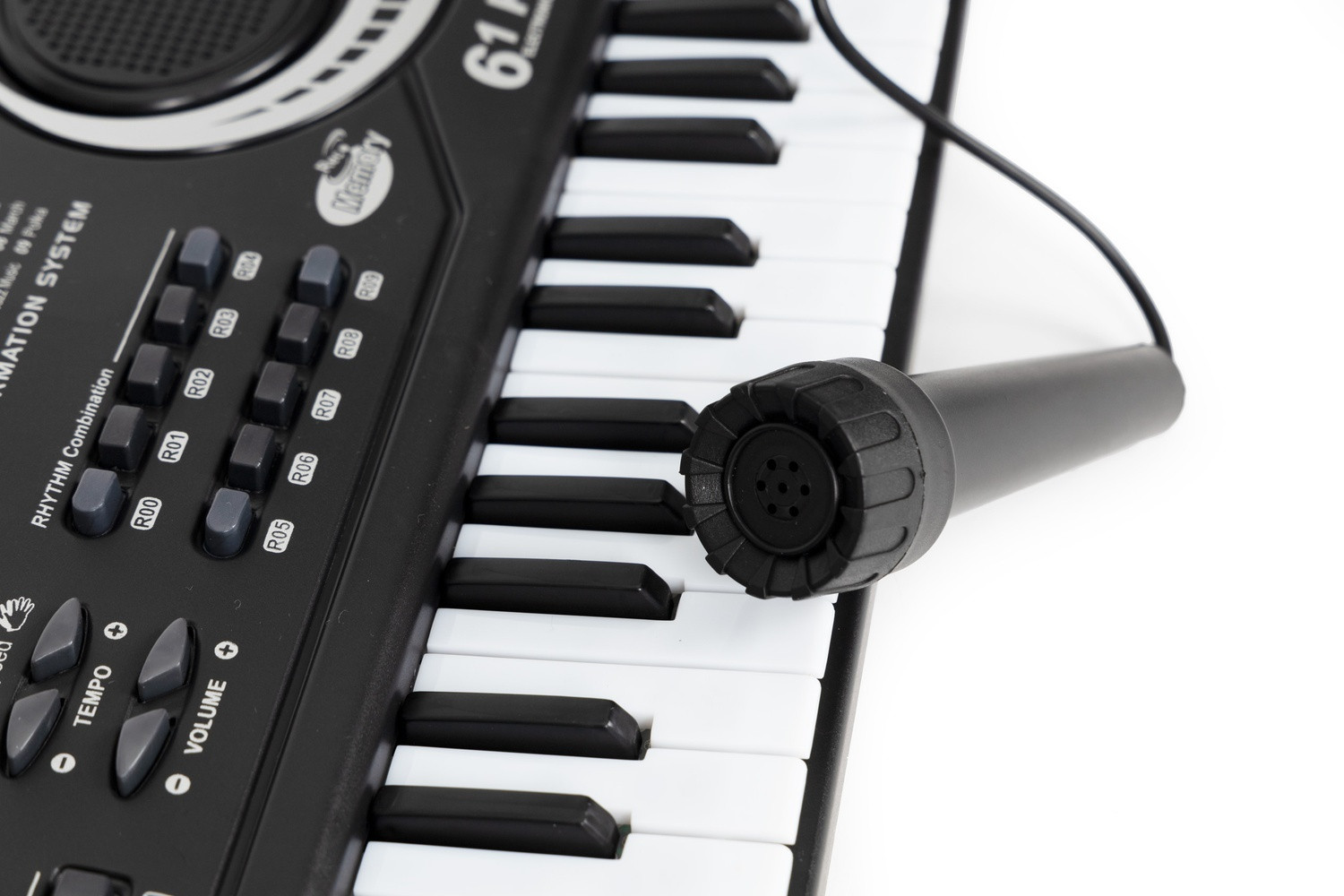 Teclado infantil com microfone - 61 teclas, 16 sons