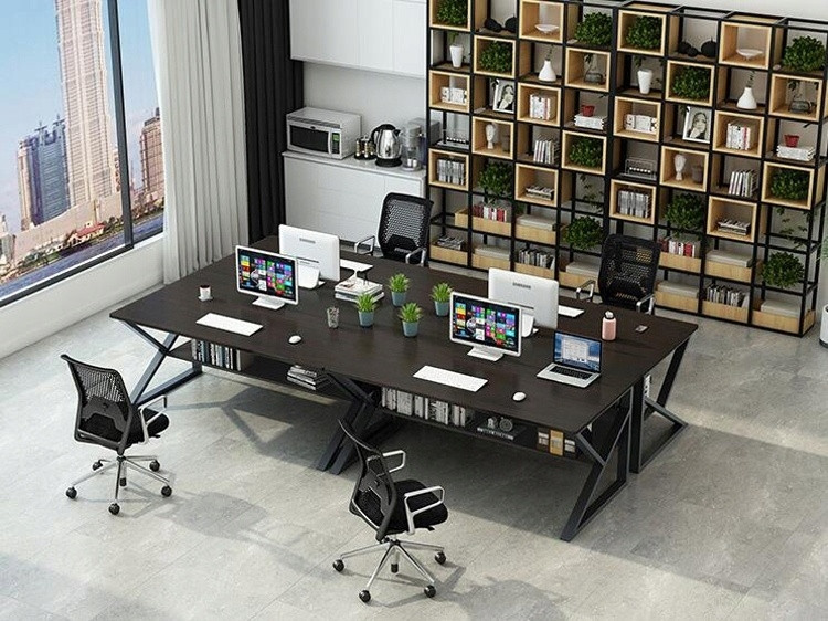 Schwarzer Computertisch mit Ablage 100x60cm Büro