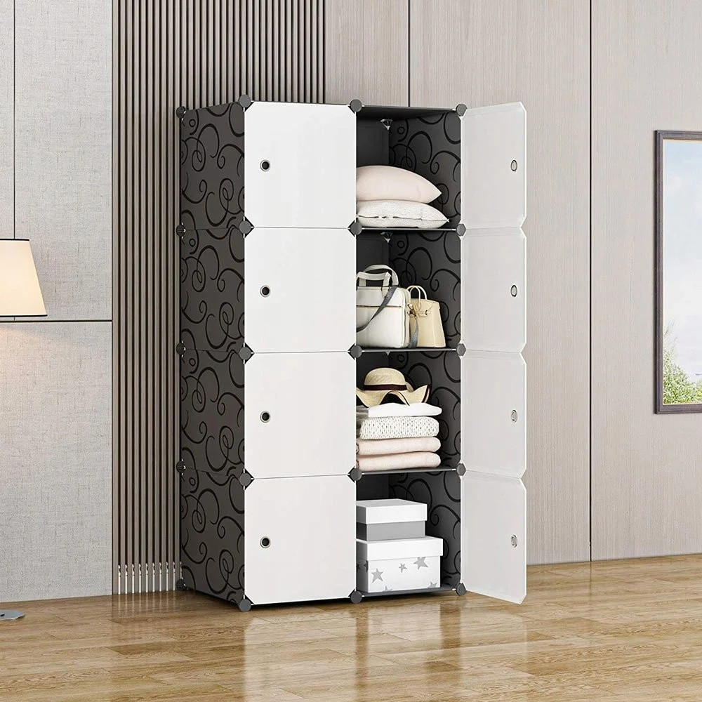 Modular Wardrobe 8 Shelves, Stable & Easy Assembly